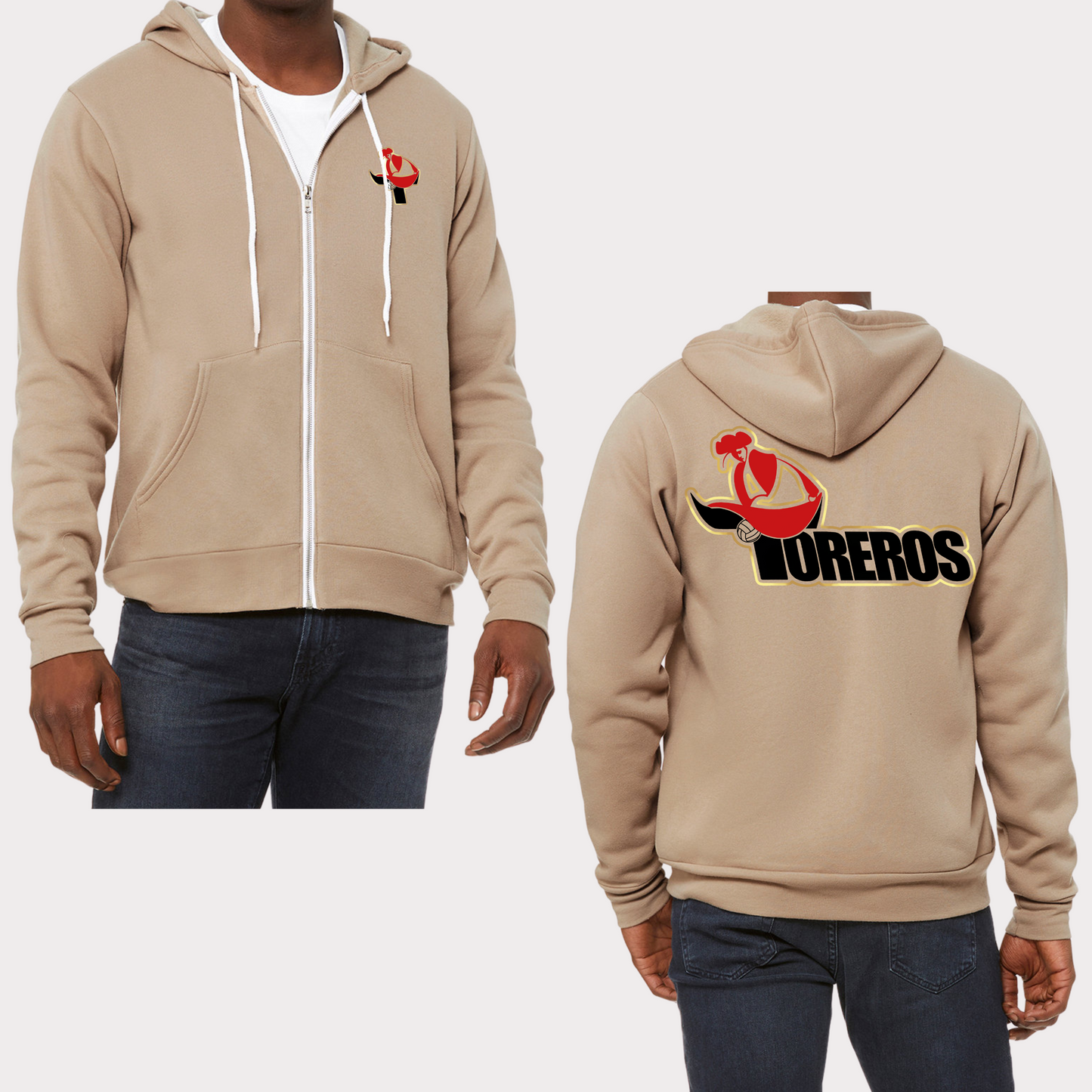 Toreros Year Round Basic Unisex Full Zip Hoodie